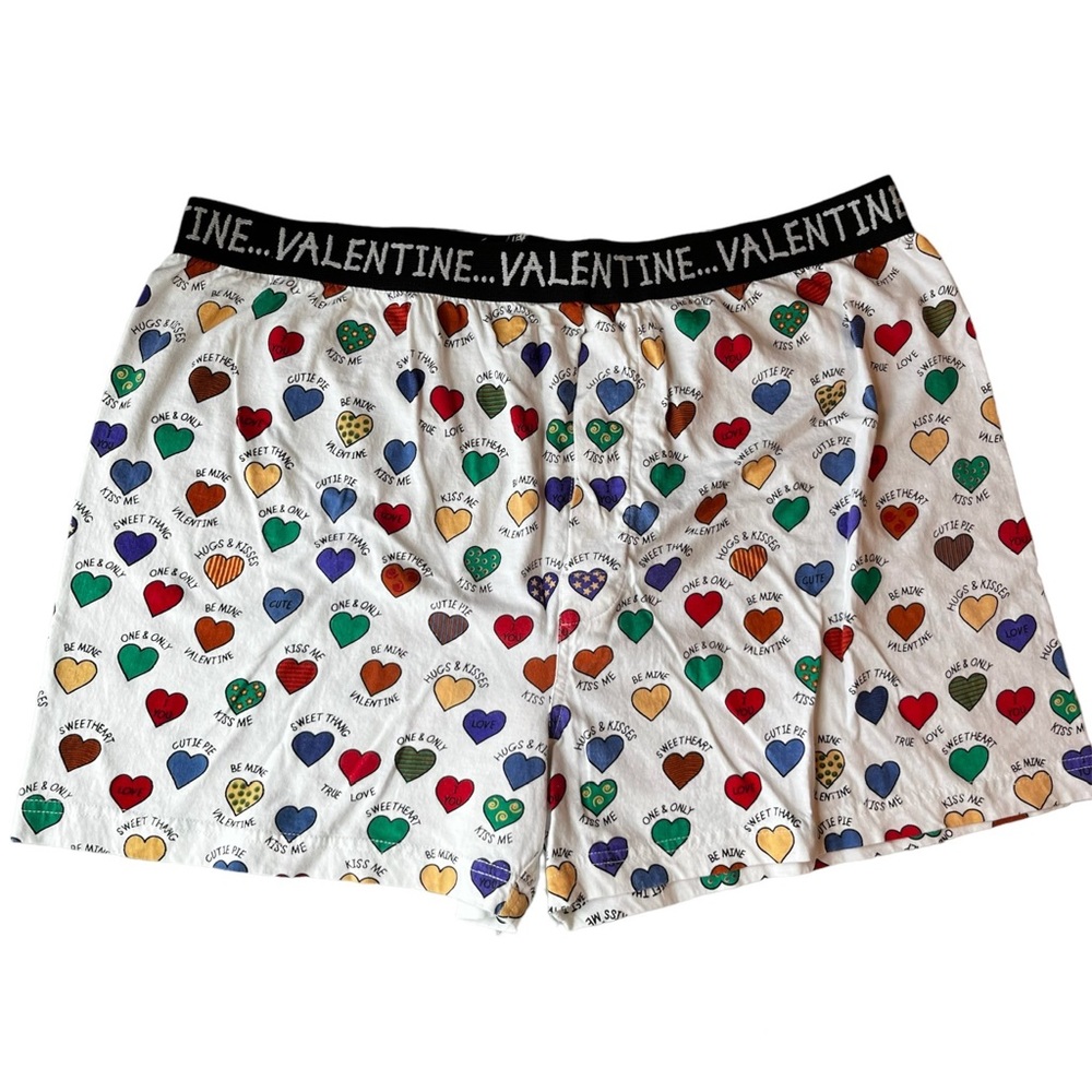 Valentine Day XL Heart Print Boxers